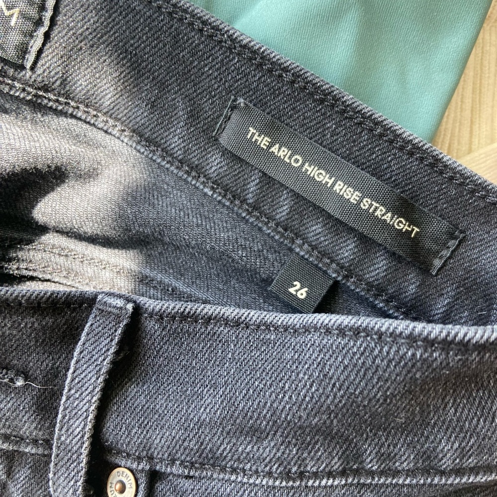 Denim Forum Arlo Straight Leg High Rise Jeans - Picture 5 of 6
